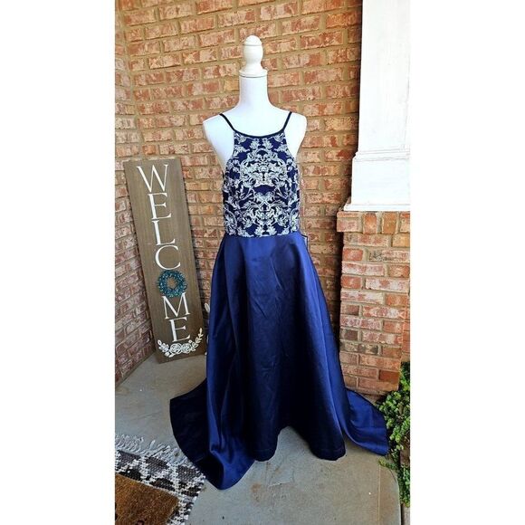 Royal Blue Formal Evening Gown Padgent Prom Dress Size 13 - Picture 1 of 10
